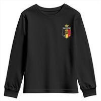 Belgium Football Crest Youth Sweatshirt Vintage Belgian Lion Crown Belgian Heritage