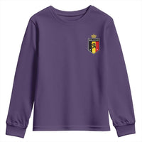 Belgium Football Crest Youth Sweatshirt Vintage Belgian Lion Crown Belgian Heritage