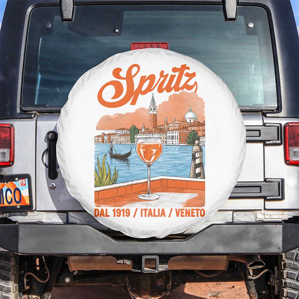 Spritz Veneto Spare Tire Cover Italia Vintage Orange Wine Cocktail Dal 1919