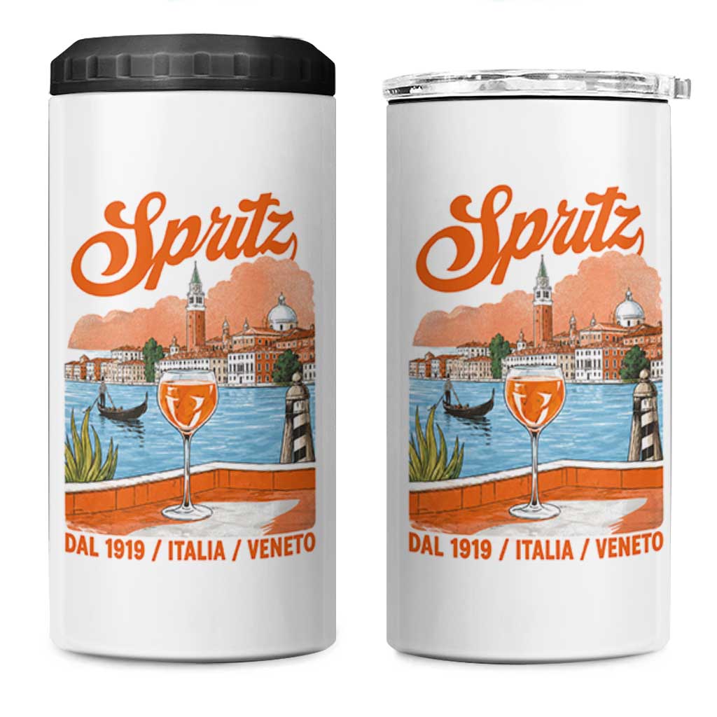 Spritz Veneto 4 in 1 Can Cooler Tumbler Italia Vintage Orange Wine Cocktail Dal 1919