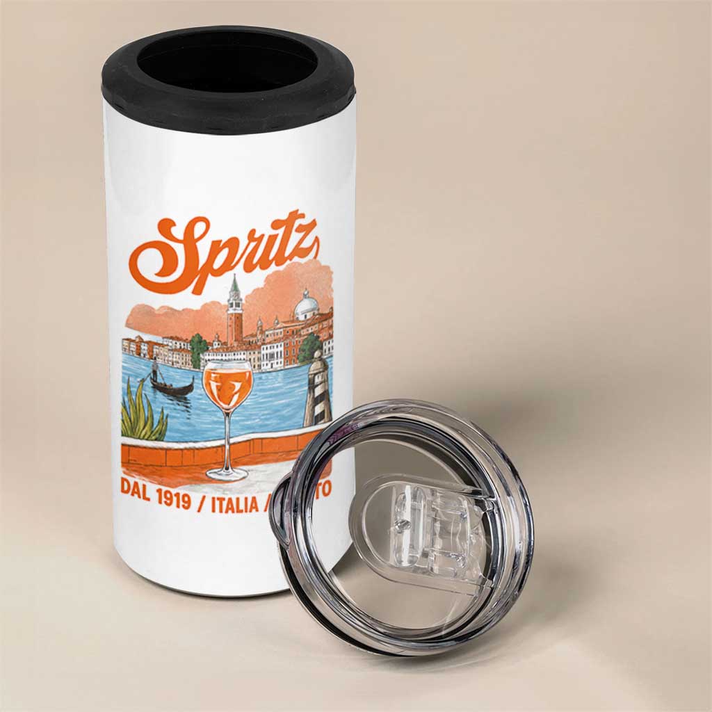Spritz Veneto 4 in 1 Can Cooler Tumbler Italia Vintage Orange Wine Cocktail Dal 1919