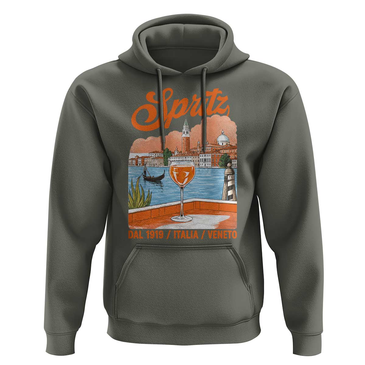 Spritz Veneto Hoodie Italia Vintage Orange Wine Cocktail Dal 1919