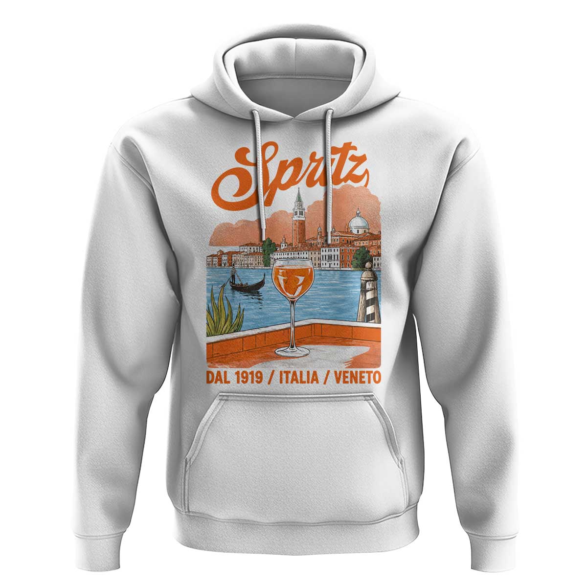 Spritz Veneto Hoodie Italia Vintage Orange Wine Cocktail Dal 1919