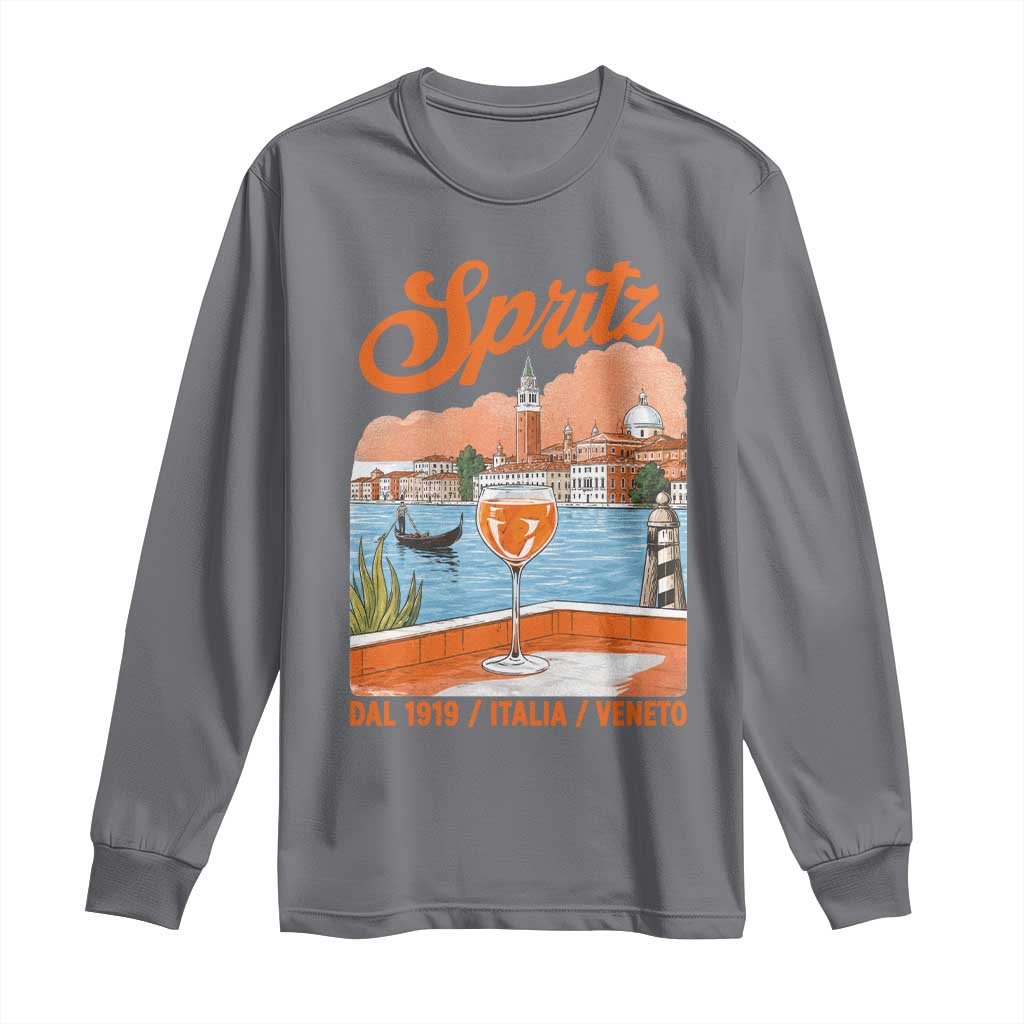 Spritz Veneto Long Sleeve Shirt Italia Vintage Orange Wine Cocktail Dal 1919