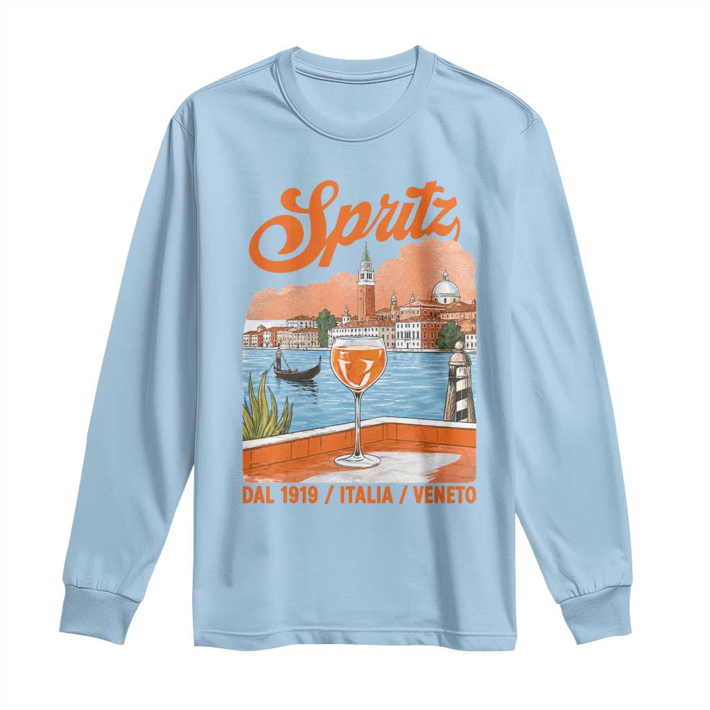 Spritz Veneto Long Sleeve Shirt Italia Vintage Orange Wine Cocktail Dal 1919