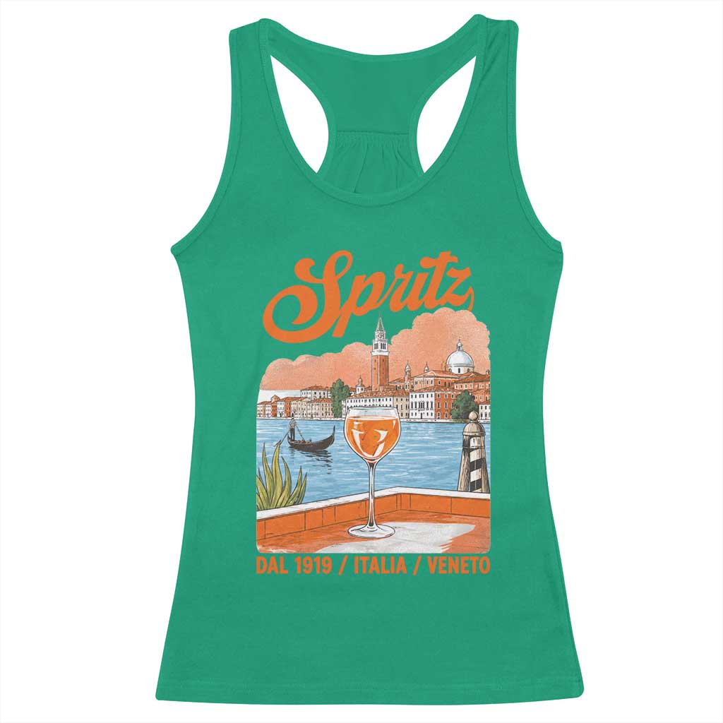 Spritz Veneto Racerback Tank Top Italia Vintage Orange Wine Cocktail Dal 1919