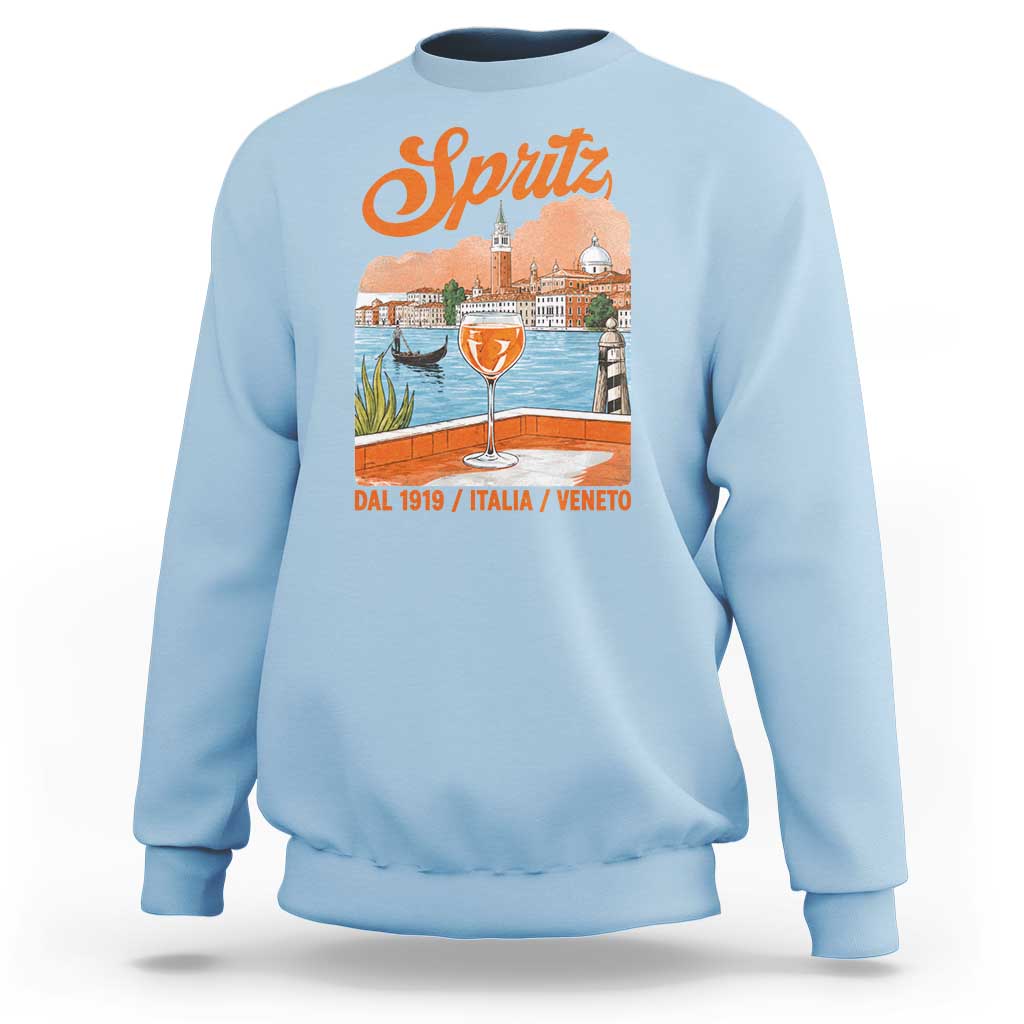 Spritz Veneto Sweatshirt Italia Vintage Orange Wine Cocktail Dal 1919