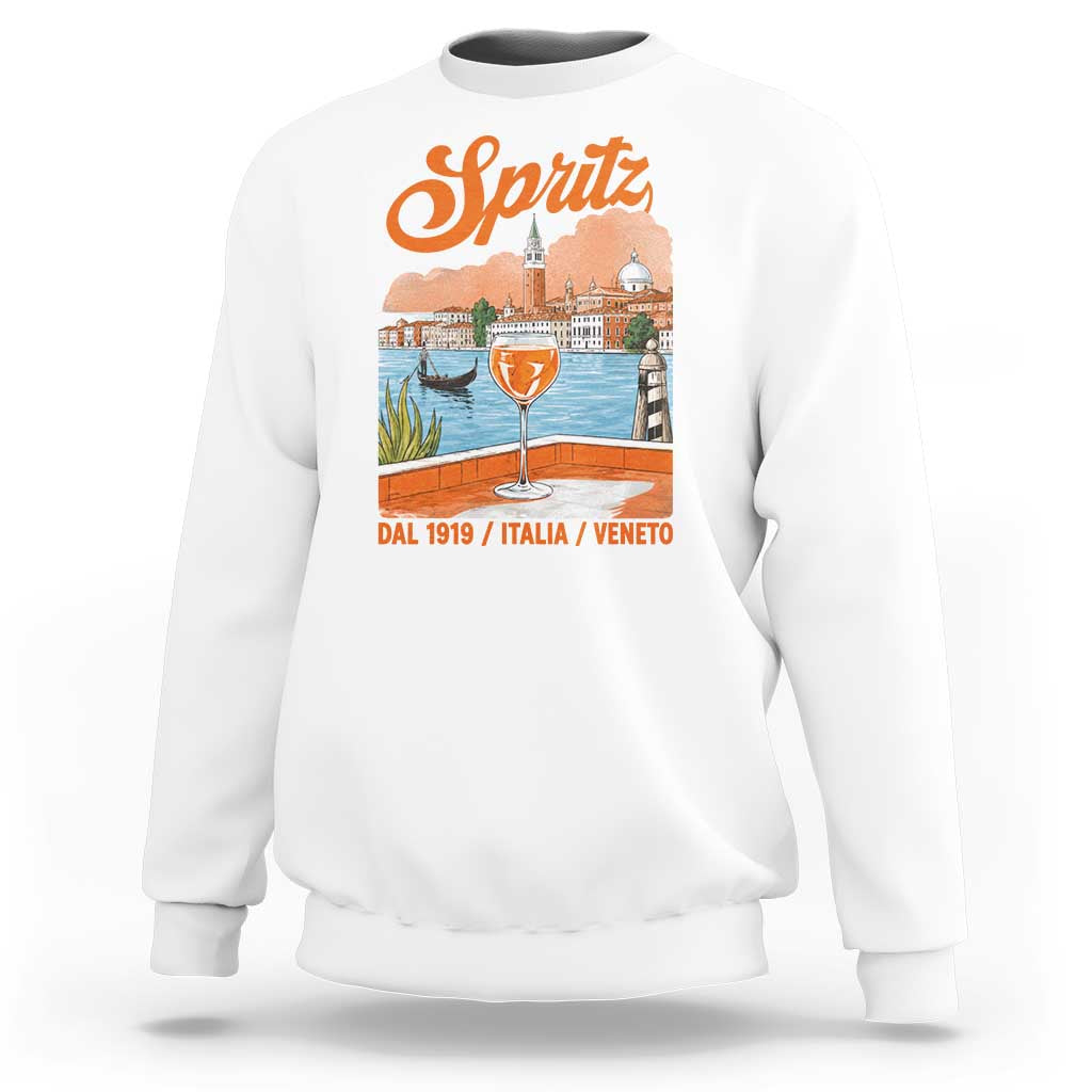 Spritz Veneto Sweatshirt Italia Vintage Orange Wine Cocktail Dal 1919