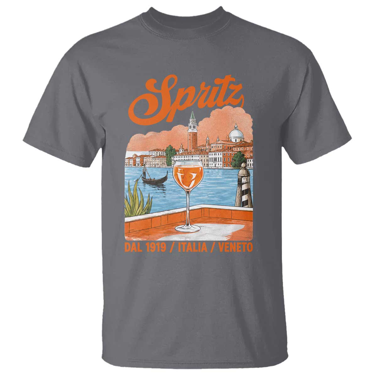 Spritz Veneto T Shirt Italia Vintage Orange Wine Cocktail Dal 1919
