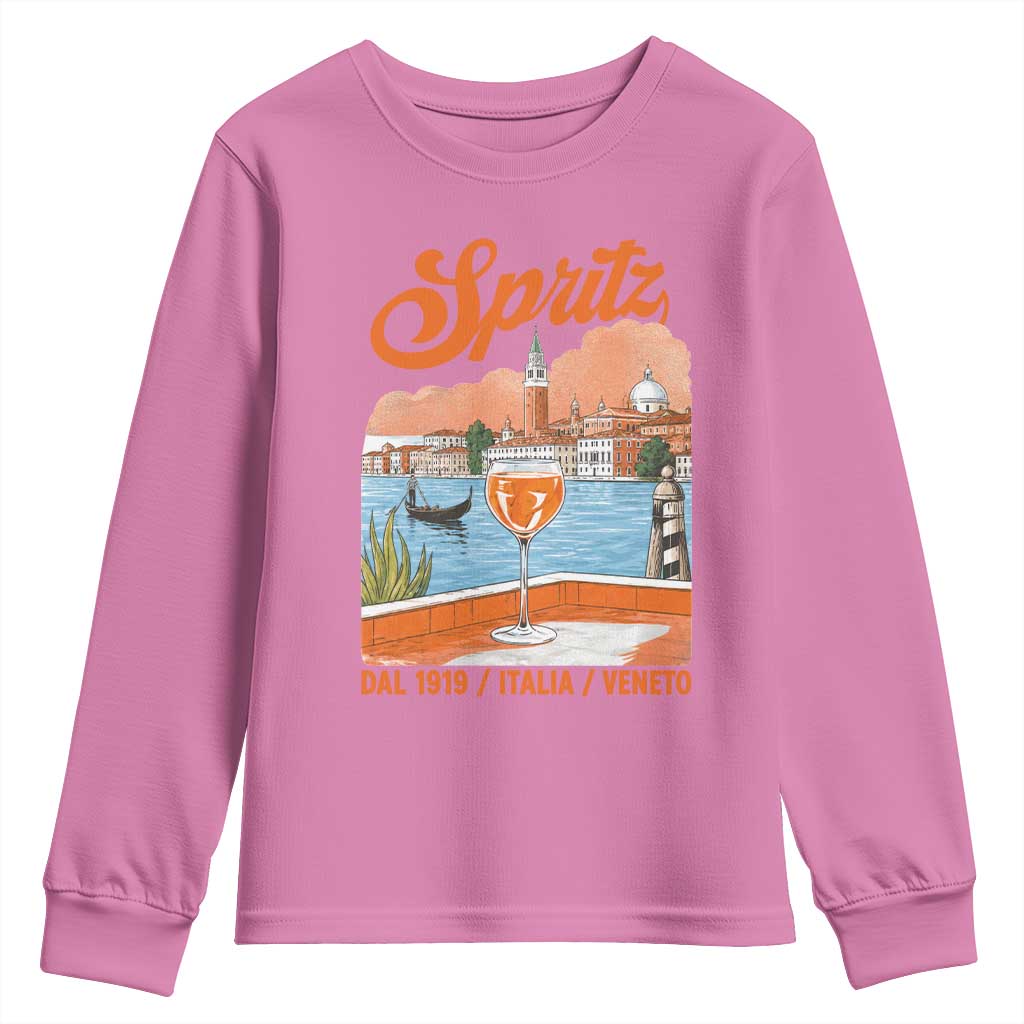 Spritz Veneto Youth Sweatshirt Italia Vintage Orange Wine Cocktail Dal 1919