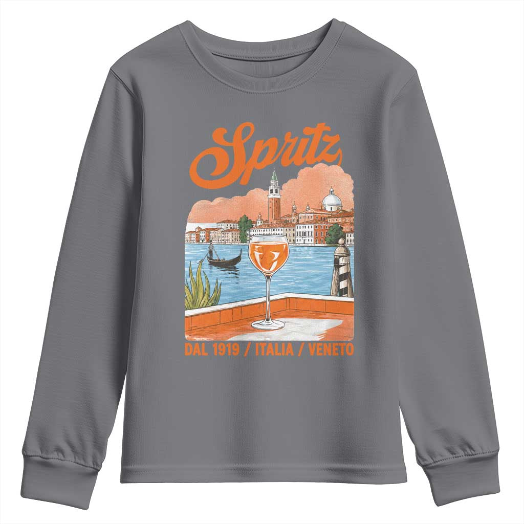 Spritz Veneto Youth Sweatshirt Italia Vintage Orange Wine Cocktail Dal 1919