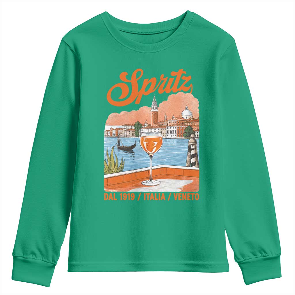 Spritz Veneto Youth Sweatshirt Italia Vintage Orange Wine Cocktail Dal 1919