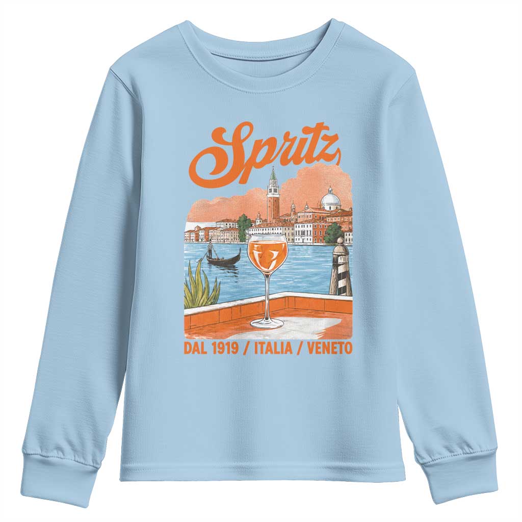 Spritz Veneto Youth Sweatshirt Italia Vintage Orange Wine Cocktail Dal 1919