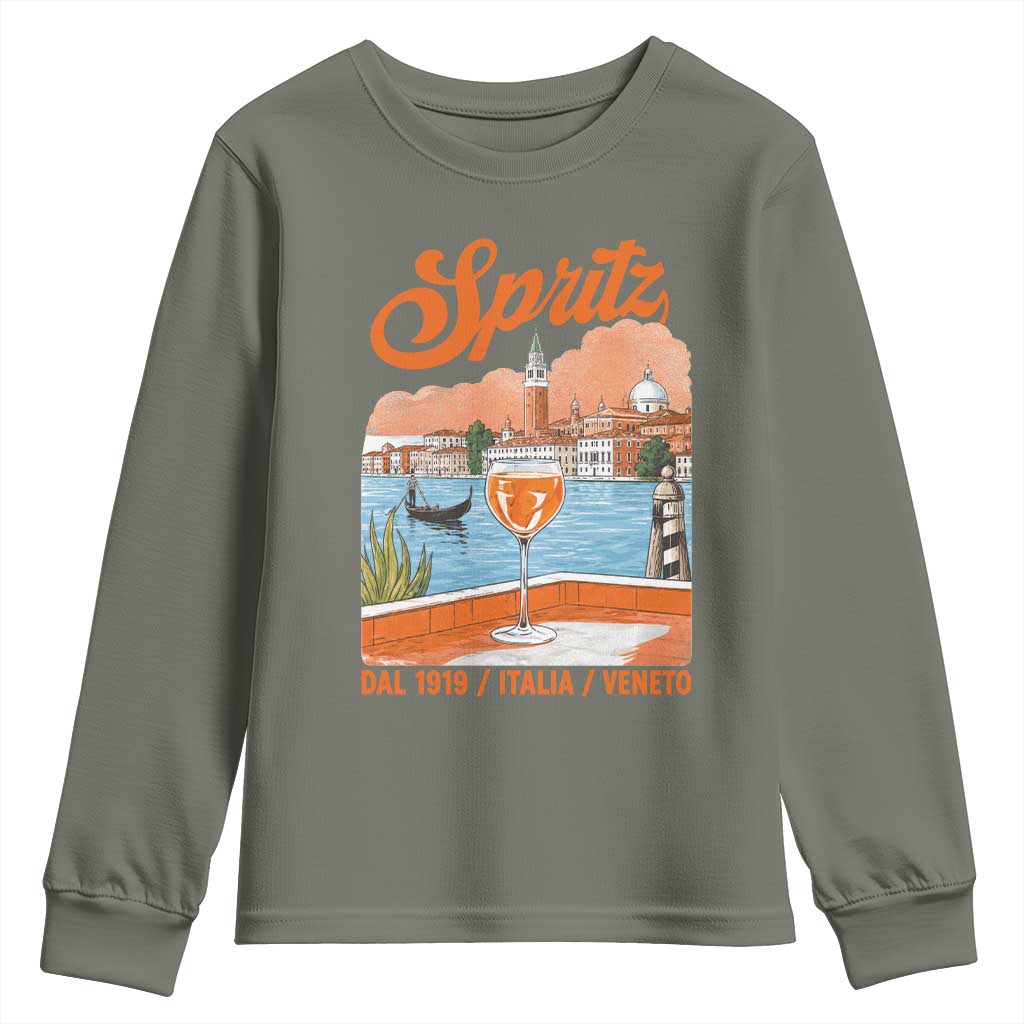 Spritz Veneto Youth Sweatshirt Italia Vintage Orange Wine Cocktail Dal 1919