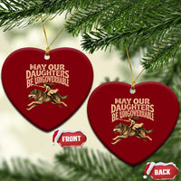 May Our Daughters Be Ungovernable Feminist Girl Ceramic Ornament