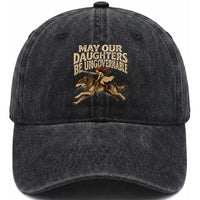 May Our Daughters Be Ungovernable Feminist Girl Washed Cotton Baseball Cap