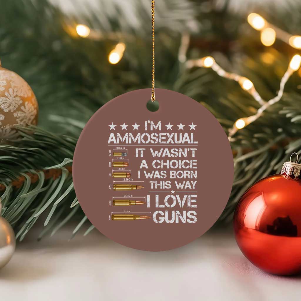 I'm Ammosexual It Wasn't A Choice 2nd Amendment Gun Lovers Ceramic Ornament