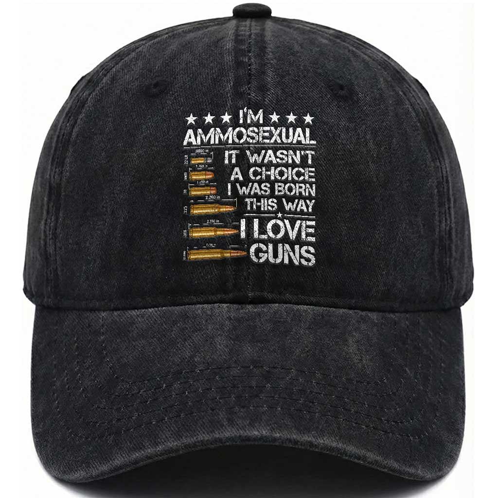 I'm Ammosexual It Wasn't A Choice 2nd Amendment Gun Lovers Washed Cotton Baseball Cap