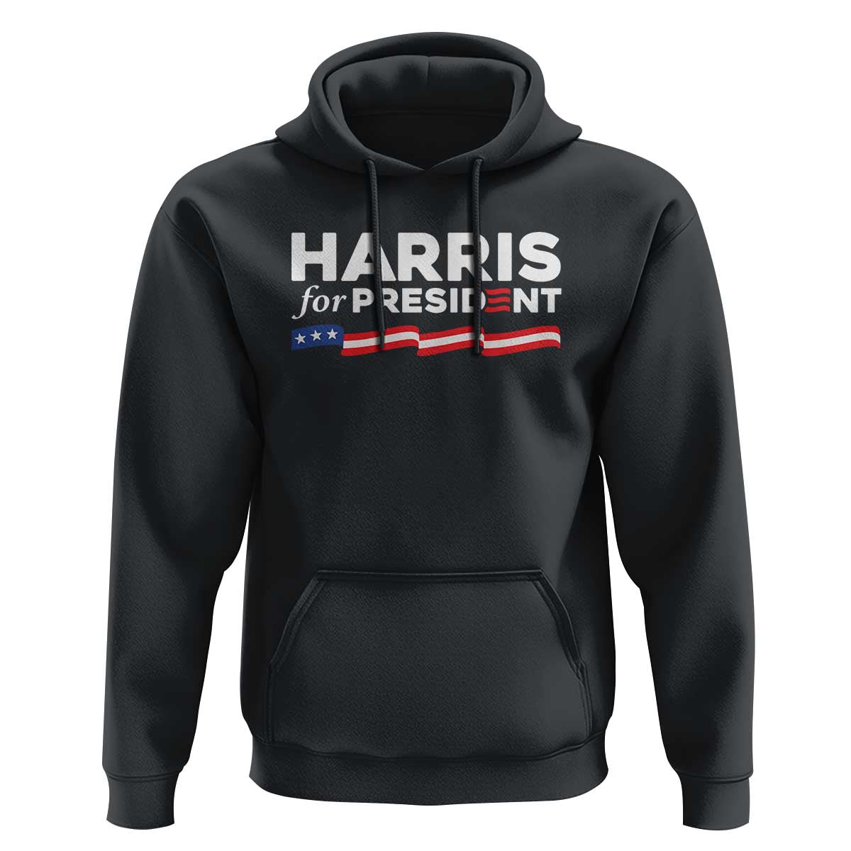 Harris For President Hoodie Election Campaign 2024 American Flag - Wonder Print Shop