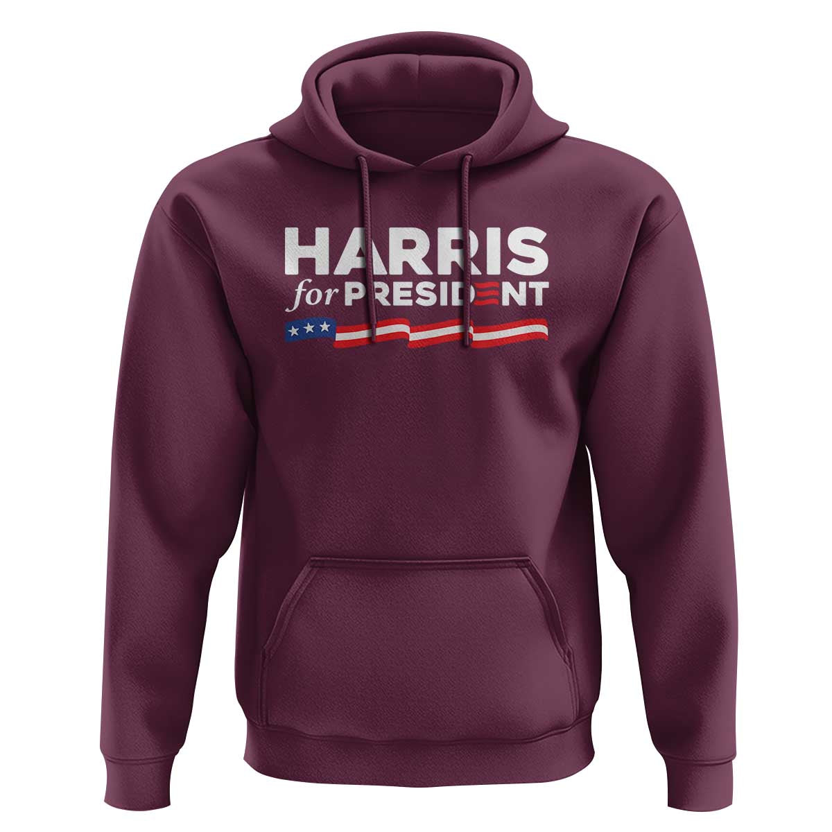 Harris For President Hoodie Election Campaign 2024 American Flag - Wonder Print Shop