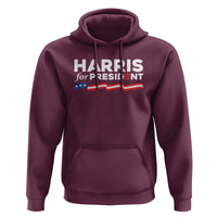 Harris For President Hoodie Election Campaign 2024 American Flag - Wonder Print Shop