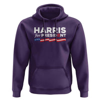 Harris For President Hoodie Election Campaign 2024 American Flag - Wonder Print Shop