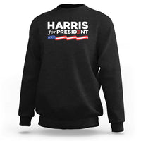 Harris For President Sweatshirt Election Campaign 2024 American Flag - Wonder Print Shop