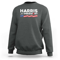 Harris For President Sweatshirt Election Campaign 2024 American Flag - Wonder Print Shop