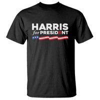 Harris For President T Shirt Election Campaign 2024 American Flag - Wonder Print Shop