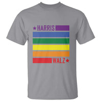 Harris Walz LGBT T Shirt Presidential Election 2024 Rainbow Flag - Wonder Print Shop
