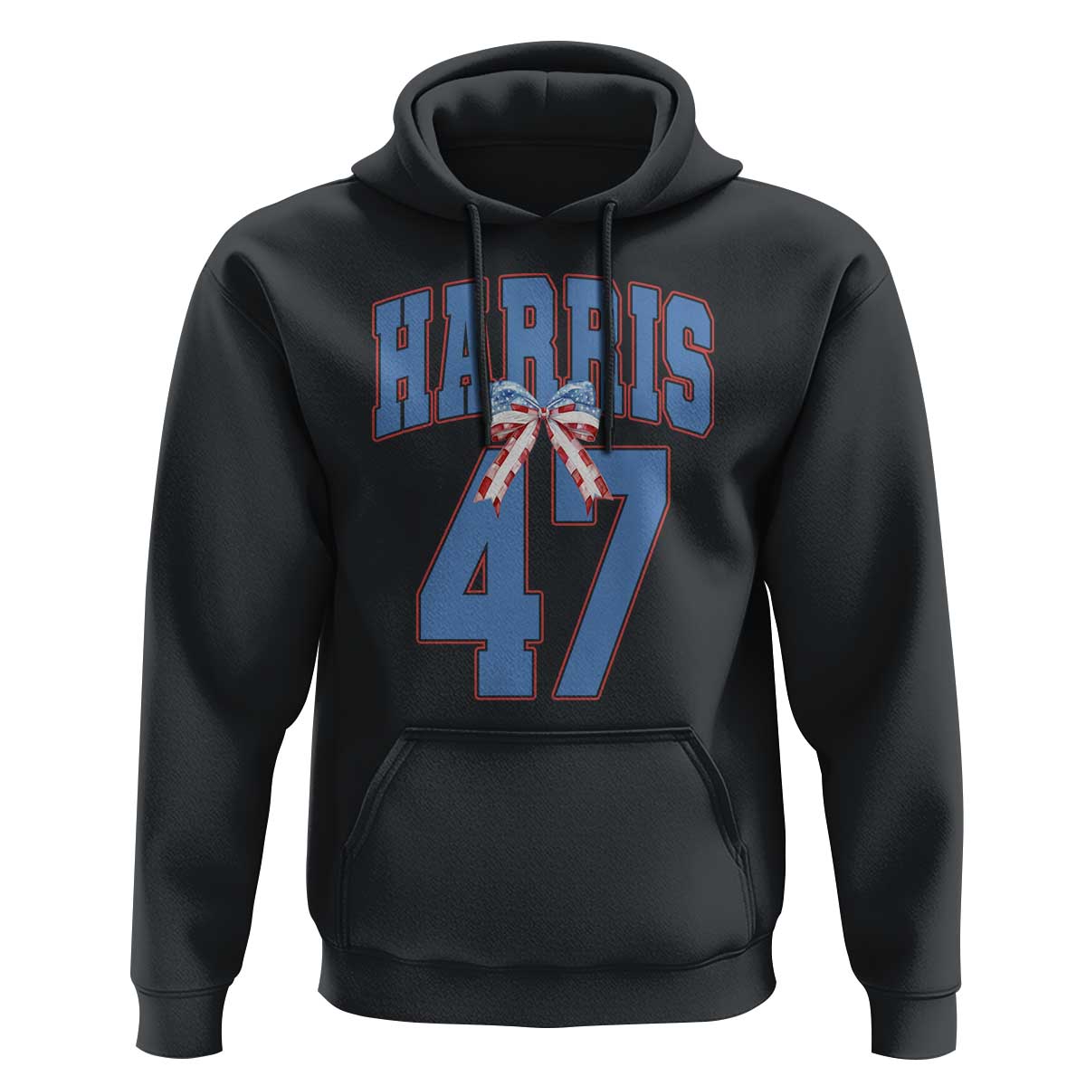 Harris 47 Hoodie 47th President USA America Bow Coquette Aesthetic - Wonder Print Shop