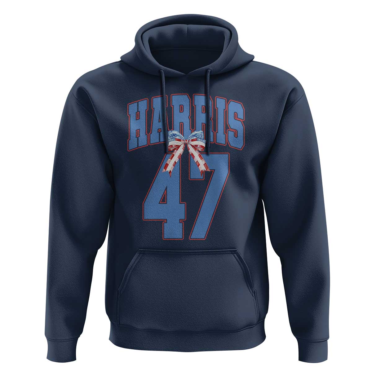 Harris 47 Hoodie 47th President USA America Bow Coquette Aesthetic - Wonder Print Shop
