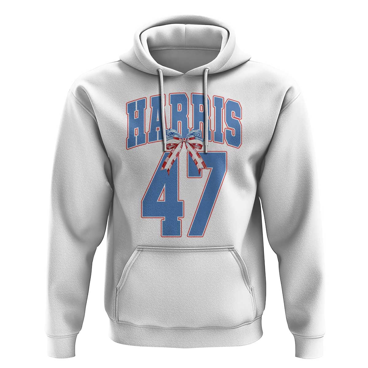Harris 47 Hoodie 47th President USA America Bow Coquette Aesthetic - Wonder Print Shop
