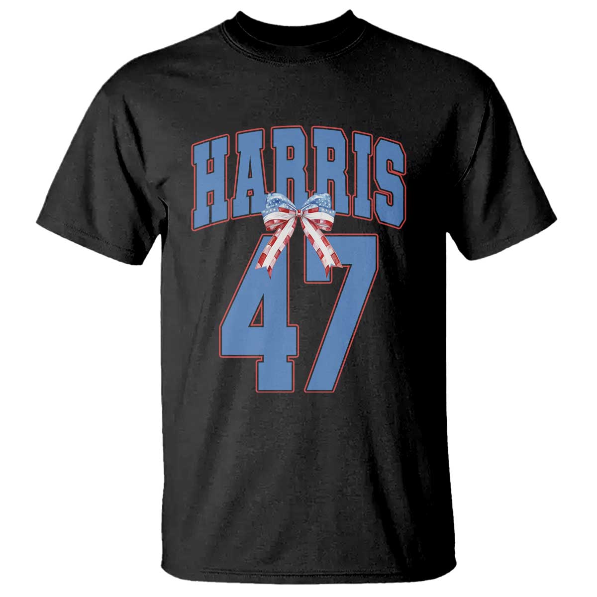 Harris 47 T Shirt 47th President USA America Bow Coquette Aesthetic - Wonder Print Shop