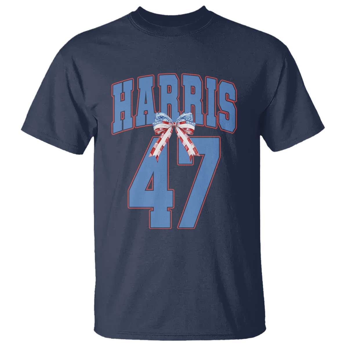 Harris 47 T Shirt 47th President USA America Bow Coquette Aesthetic - Wonder Print Shop