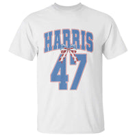Harris 47 T Shirt 47th President USA America Bow Coquette Aesthetic - Wonder Print Shop