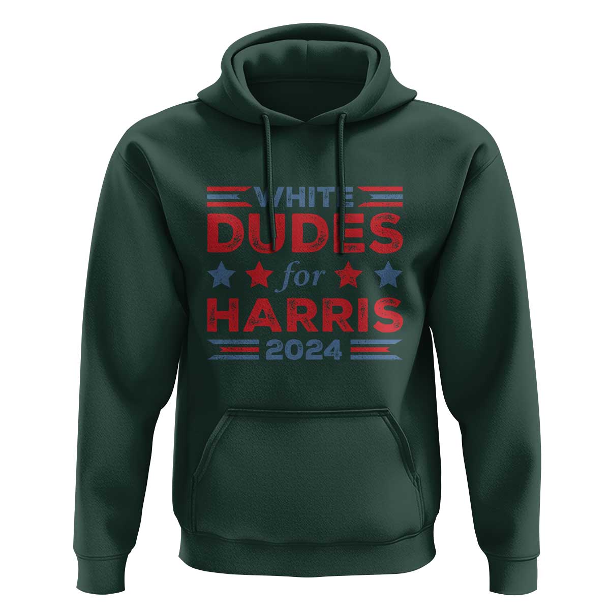 White Dudes For Harris Hoodie American Flag Star 2024 - Wonder Print Shop