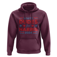 White Dudes For Harris Hoodie American Flag Star 2024 - Wonder Print Shop