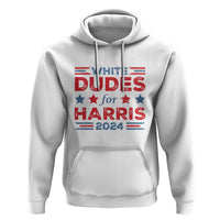 White Dudes For Harris Hoodie American Flag Star 2024 - Wonder Print Shop