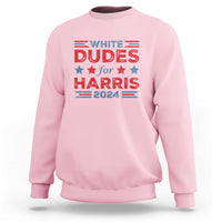 White Dudes For Harris Sweatshirt American Flag Star 2024 - Wonder Print Shop