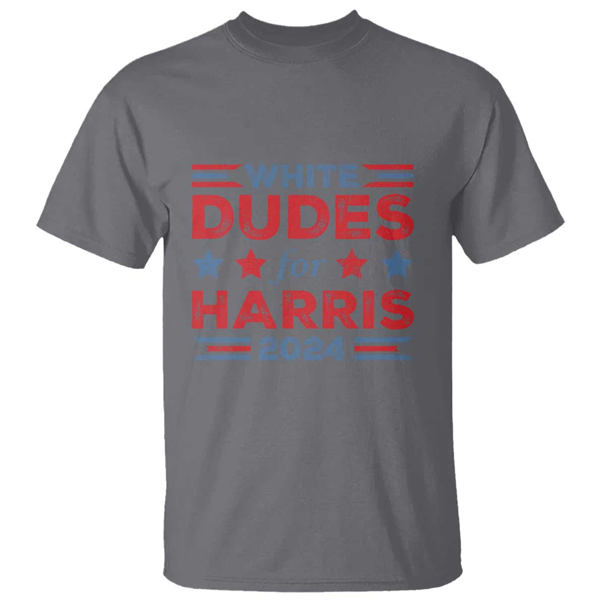 White Dudes For Harris T Shirt American Flag Star 2024 - Wonder Print Shop