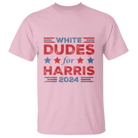 White Dudes For Harris T Shirt American Flag Star 2024 - Wonder Print Shop