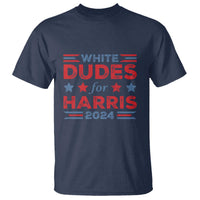 White Dudes For Harris T Shirt American Flag Star 2024 - Wonder Print Shop