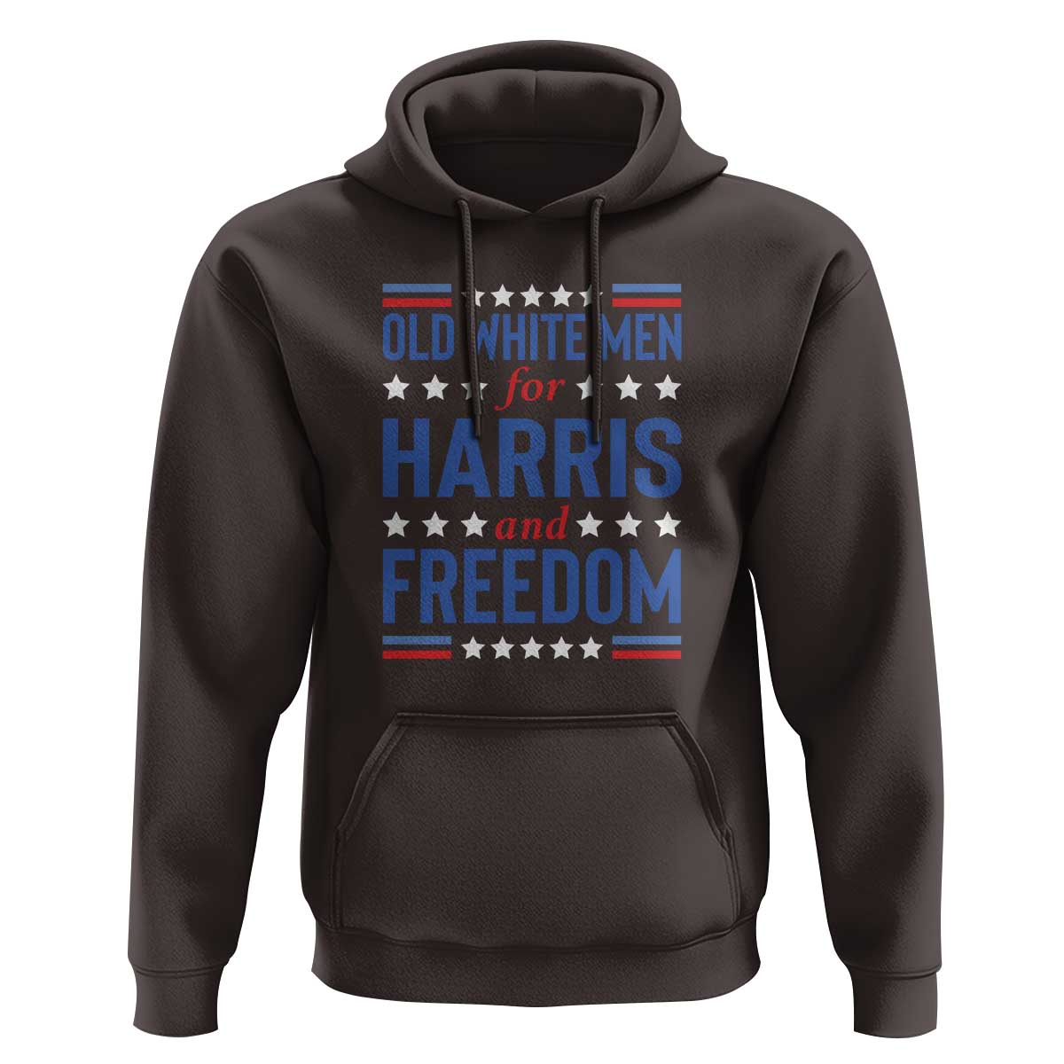 Old White Men For Harris And Freedom Hoodie American Flag Star Presidential Election 2024 - Wonder Print Shop