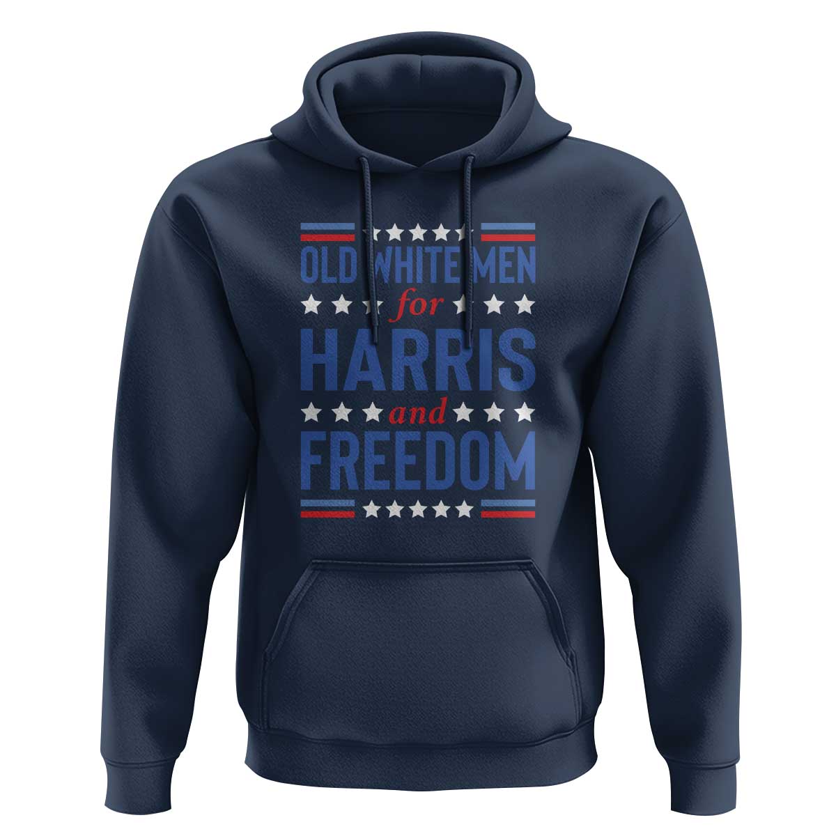 Old White Men For Harris And Freedom Hoodie American Flag Star Presidential Election 2024 - Wonder Print Shop