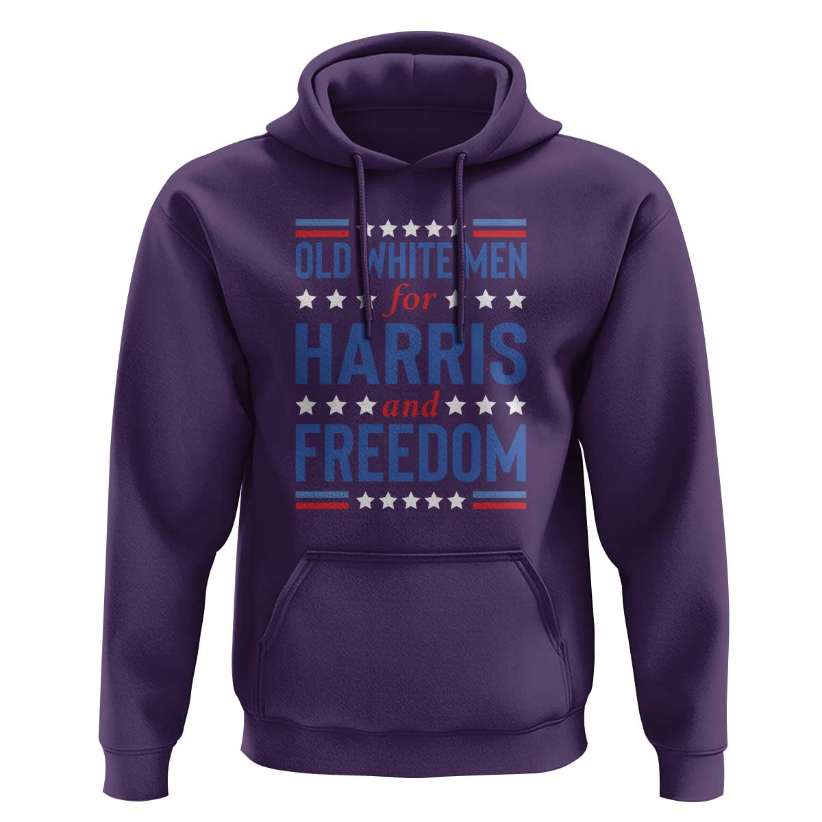 Old White Men For Harris And Freedom Hoodie American Flag Star Presidential Election 2024 - Wonder Print Shop