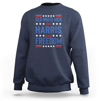 Old White Men For Harris And Freedom Sweatshirt American Flag Star Presidential Election 2024 - Wonder Print Shop
