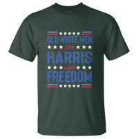 Old White Men For Harris And Freedom T Shirt American Flag Star Presidential Election 2024 - Wonder Print Shop