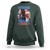 Harris Walz 2024 Sweatshirt Presidential Election Star USA Flag - Wonder Print Shop