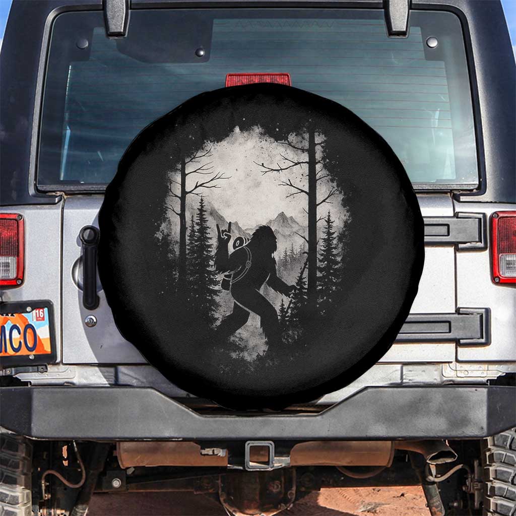 Funny Bigfoot Hiking Night Stroll Mountain Forest Spare Tire Cover - Wonder Print Shop